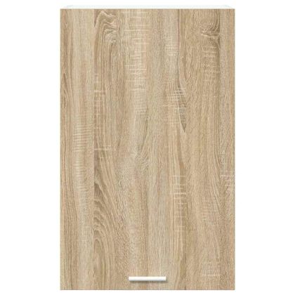 Висящ шкаф с врата Riga Сонома дъб и бяло 50 x 31 x 80 см