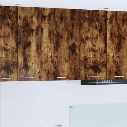 Висящ шкаф със съхранение Riga Димящ дъб и бяло 50 x 31 x 80 см