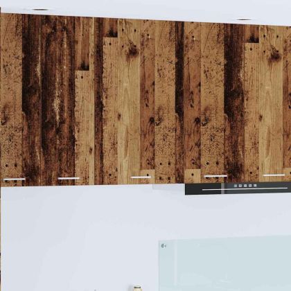 Висящ шкаф с врата Riga Стара дървесина и бяло 50 x 31 x 80 см