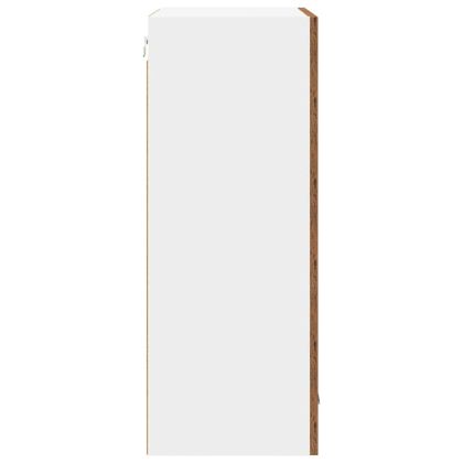 Висящ шкаф с врата Riga Стара дървесина и бяло 50 x 31 x 80 см