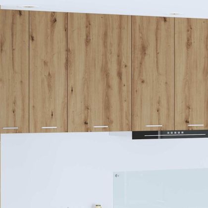 Висящ шкаф с врата Riga Занаятчийски дъб и бяло 50 x 31 x 80 см