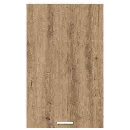 Висящ шкаф с врата Riga Занаятчийски дъб и бяло 50 x 31 x 80 см