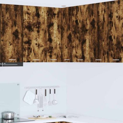 Висящ шкаф със съхранение Riga Димящ дъб и бяло 57 x 57 x 80 см