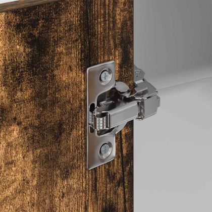 Висящ шкаф със съхранение Riga Димящ дъб и бяло 57 x 57 x 80 см