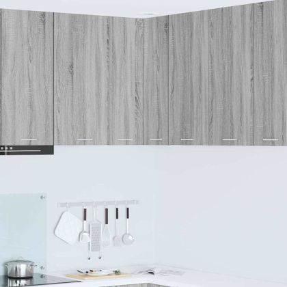 Висящ шкаф с рафт Riga Сив Сонома и бяло 57 x 57 x 80 см