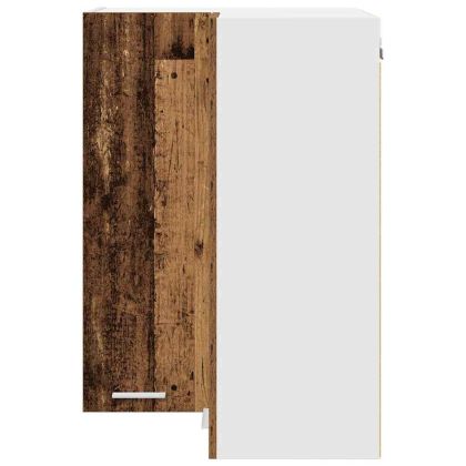 Висящ шкаф Riga Стара дървесина и бяло 57 x 57 x 80 см