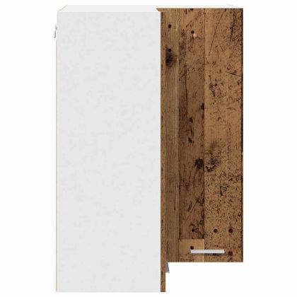 Висящ шкаф Riga Стара дървесина и бяло 57 x 57 x 80 см
