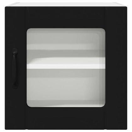 Кухненски шкаф 2 pcs Черно 40 x 31 x 40 см Инженерно дърво