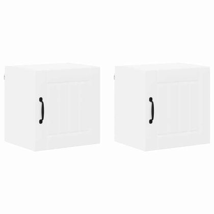 Кухненски шкаф 2 pcs Бяло 40 x 31 x 40 см Инженерно дърво