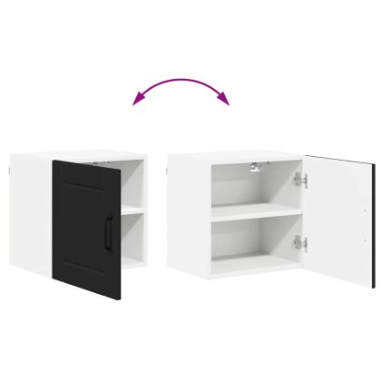 Кухненски шкаф 2 pcs Черно 40 x 31 x 40 см Инженерно дърво