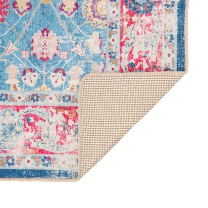 Перящ се килим многоцветен 120x180 см противоплъзгащ