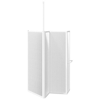 Параван за душ/вана, L форма, 70x120x137 см, 4 панела, сгъваем