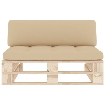Градинска палетен среден диван импрегнирано борово дърво