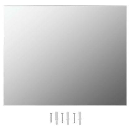 Стенно огледало без рамка, с LED лампи, правоъгълно, стъкло