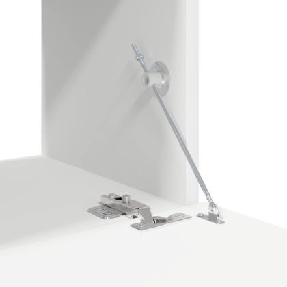 Комплект ТВ шкафове от 8 части, бял, инженерно дърво