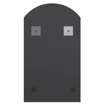 Огледало с LED лампи, 70x40 см, стъкло, арка