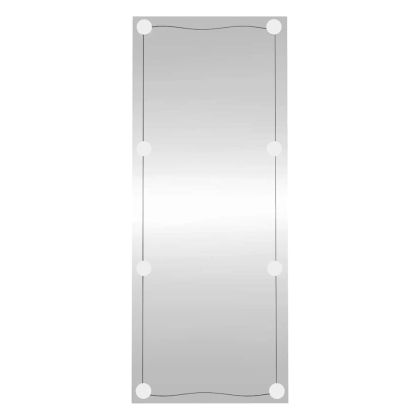 Стенно огледало с LED лампи 40x100 см стъкло правоъгълно