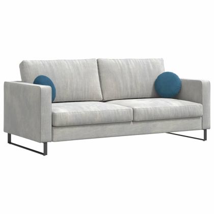 Възглавници за седалки 2 pcs Синьо Ø 40 x 13 см Кадифе