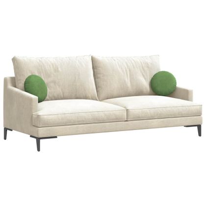 Възглавници за седалки 2 pcs Светло зелено Ø 40 x 13 см Кадифе