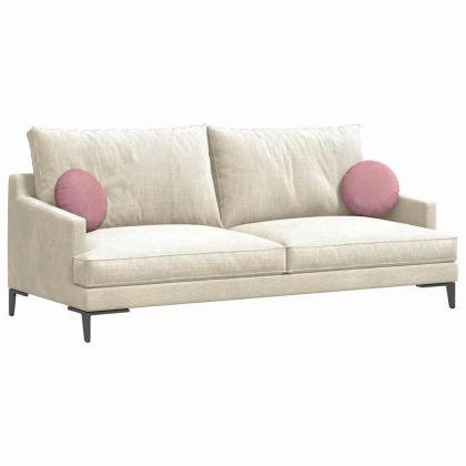 Възглавници за седалки 2 pcs Розово Ø 40 x 13 см Кадифе