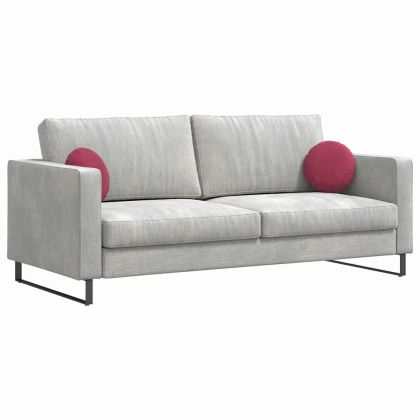 Възглавници за седалки 2 pcs Виненочервен Ø 40 x 13 см Кадифе