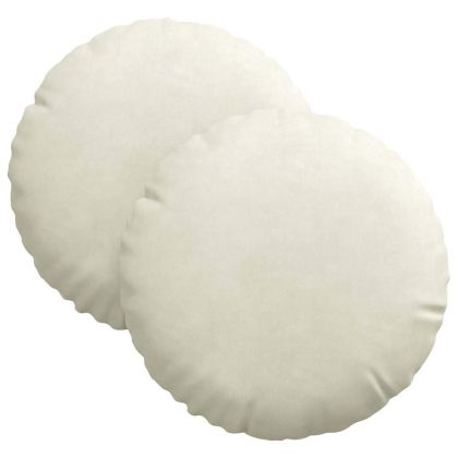 Възглавници за седалки 2 pcs Крем Ø 40 x 13 см Кадифе