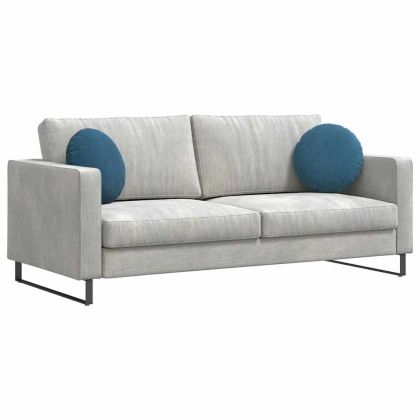 Възглавници за седалки 2 pcs Синьо Ø 40 x 13 см Кадифе