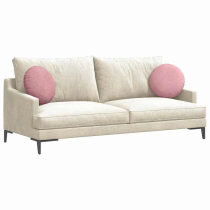 Възглавници за седалки 2 pcs Розово Ø 40 x 13 см Кадифе