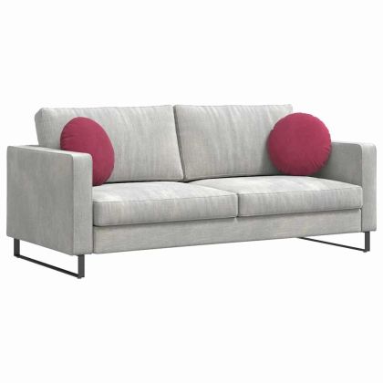 Възглавници за седалки 2 pcs Виненочервен Ø 40 x 13 см Кадифе