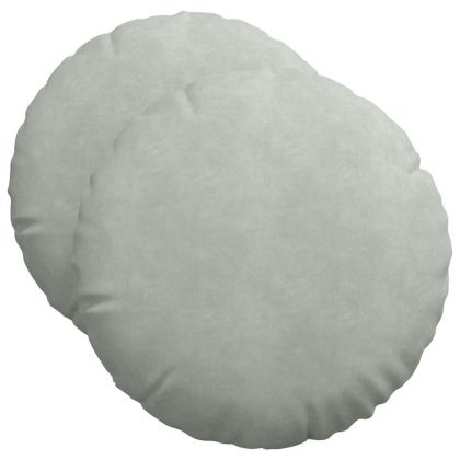 Възглавници за седалки 2 pcs Светлосиво Ø 40 x 13 см Кадифе
