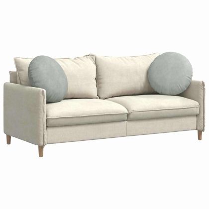 Възглавници за седалки 2 pcs Светлосиво Ø 40 x 13 см Кадифе