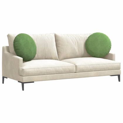 Възглавници за седалки 2 pcs Светло зелено Ø 40 x 13 см Кадифе