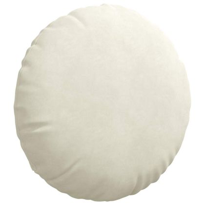 Възглавници за седалки 2 pcs Крем Ø 40 x 13 см Кадифе