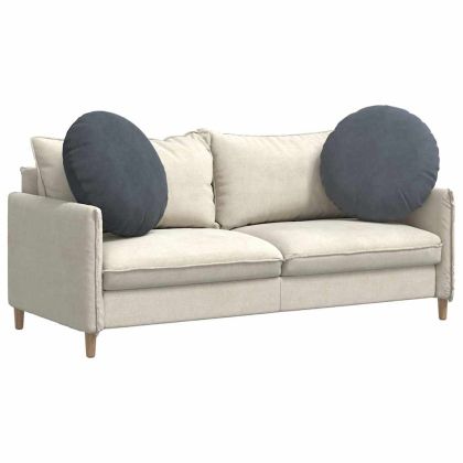 Възглавници за седалки 2 pcs Тъмен сив Ø 40 x 13 см Кадифе