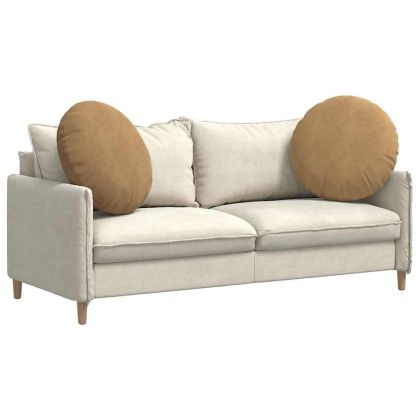 Възглавници за седалки 2 pcs Кафяво Ø 40 x 13 см Кадифе