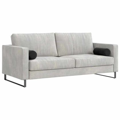 Възглавници валяци 2 pcs Черно Ø 15 x 40 см Кордюрова тъкан