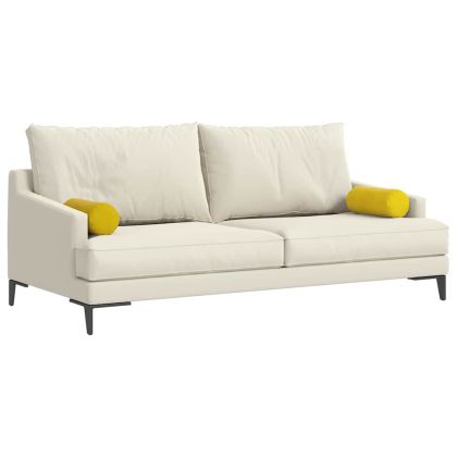 Възглавници валяци 2 pcs Жълто Ø 15 x 40 см Кордюрова тъкан