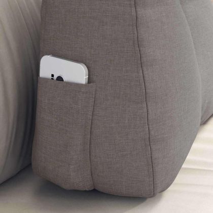 Възглавница за гръб Таупе 60 x 24 x 50 см текстил