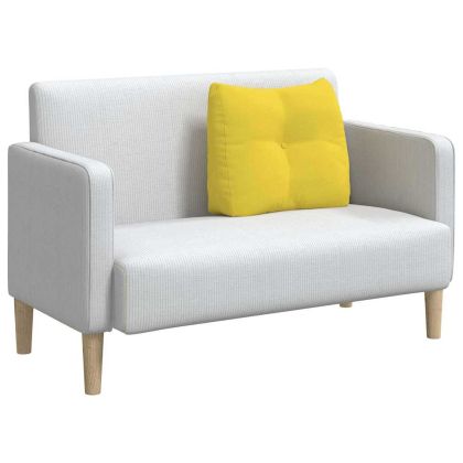 Възглавница за гръб Светло жълто 60 x 24 x 50 см текстил