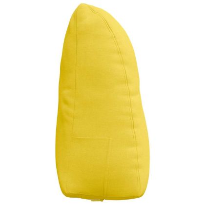 Възглавница за гръб Светло жълто 60 x 24 x 50 см текстил