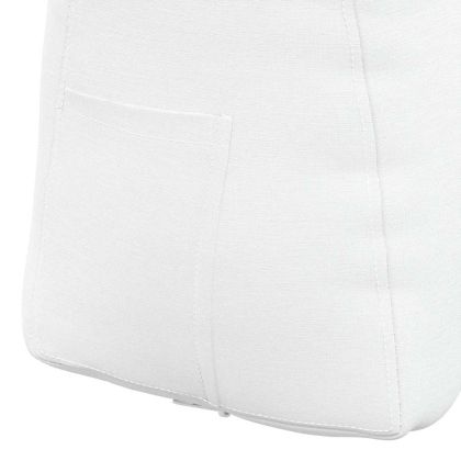 Възглавница за гръб Бяло 60 x 24 x 50 см текстил