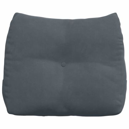 Възглавница за гръб Тъмен сив 60 x 24 x 50 см Кадифе