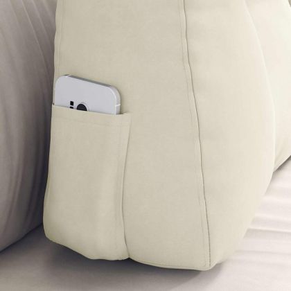 Възглавница за гръб Крем 60 x 24 x 50 см Кадифе