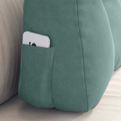 Възглавница за гръб Морско зелено 60 x 24 x 50 см Кадифе