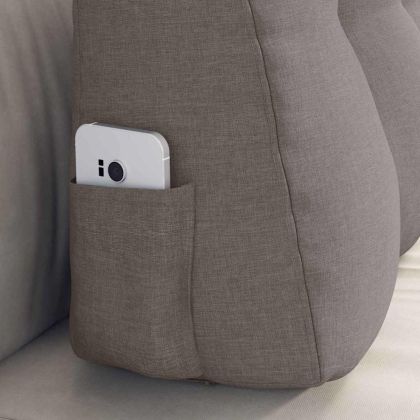 Възглавница за гръб Таупе 80 x 24 x 50 см текстил