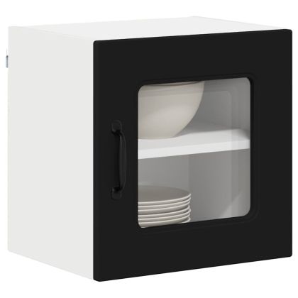 Кухненски шкаф 2 pcs Черно 40 x 31 x 40 см Инженерно дърво