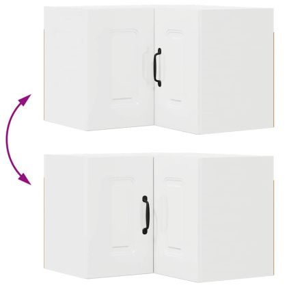 Кухненски шкаф Лъскаво бяло 57 x 57 x 40 см Инженерно дърво