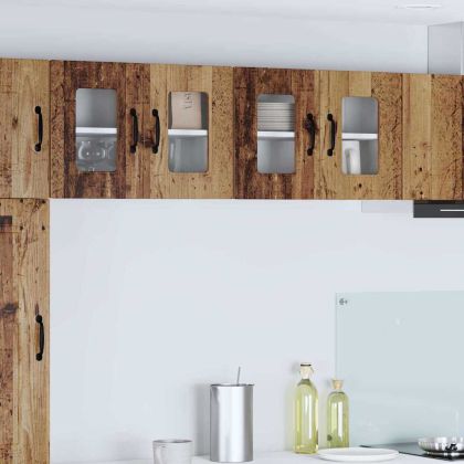 Кухненски шкаф с рафт 2 pcs Старо дърво 60 x 31 x 40 см