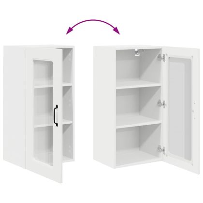 Кухненски шкаф с рафт Бяло 40 x 31 x 80 см Инженерно дърво