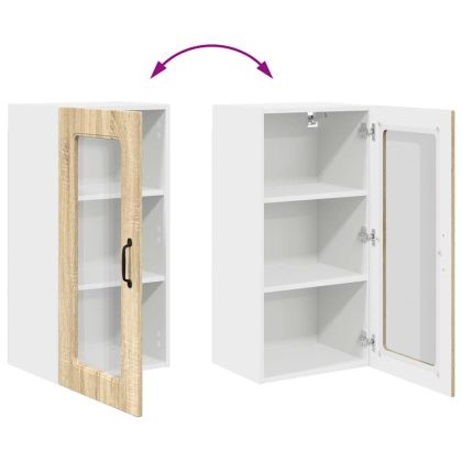 Кухненски шкаф 2 pcs Сонома дъб 40 x 31 x 80 см Инженерно дърво